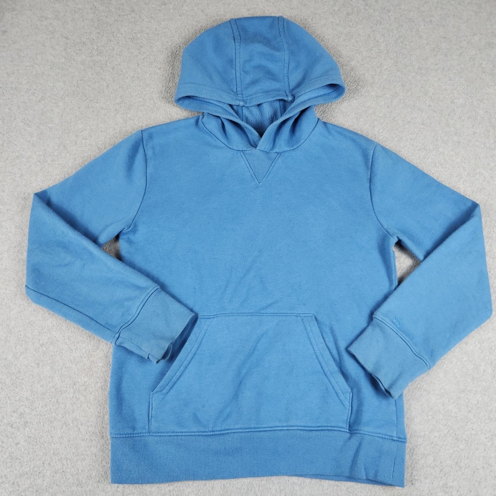 All in Motion Hoodie Boys L 10/12 Blue Fleece Lined Kangaroo Pocket Pullover